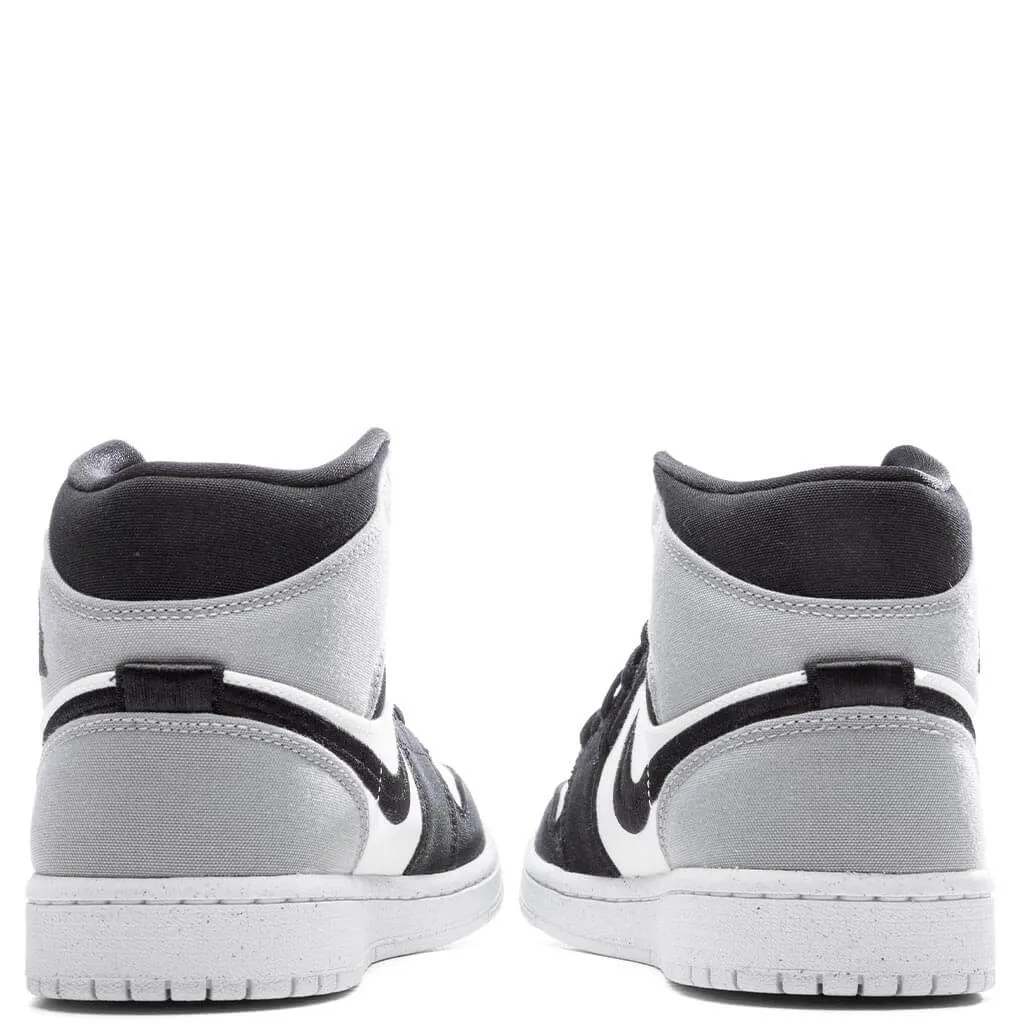 Air Jordan 1 Mid SE Women's - Sail/Black/Light Steel Grey
