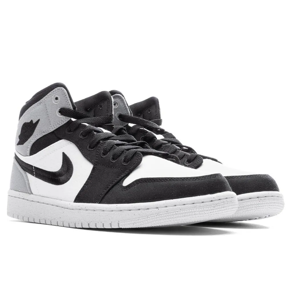 Air Jordan 1 Mid SE Women's - Sail/Black/Light Steel Grey