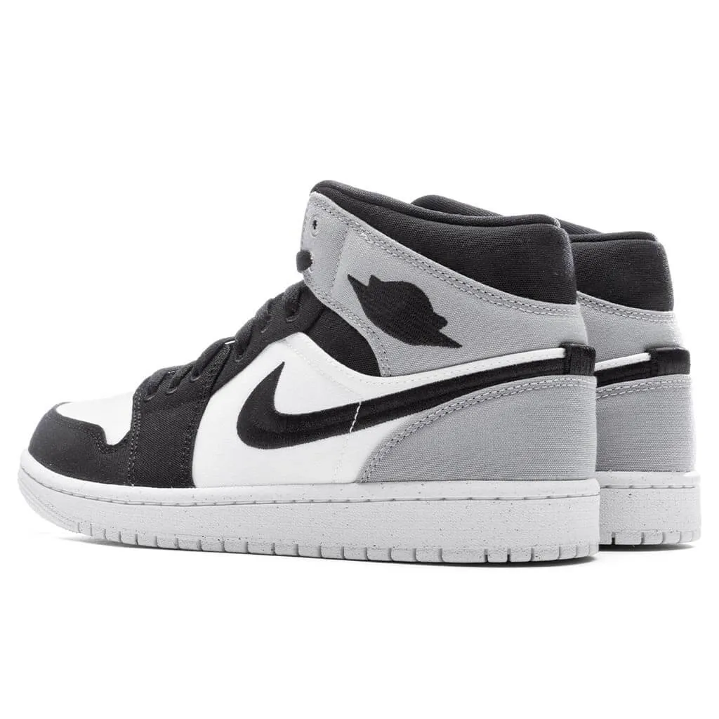 Air Jordan 1 Mid SE Women's - Sail/Black/Light Steel Grey