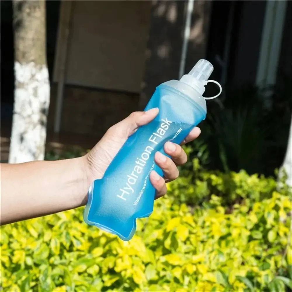 Compact Blue TPU Soft Flask for Active Hydration