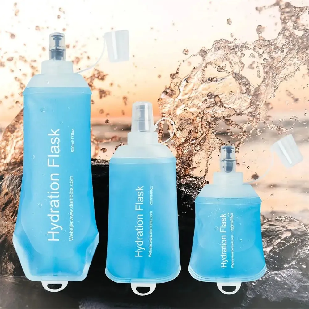 Compact Blue TPU Soft Flask for Active Hydration