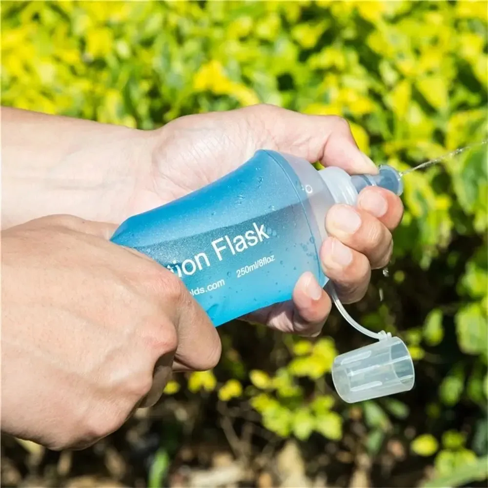 Compact Blue TPU Soft Flask for Active Hydration