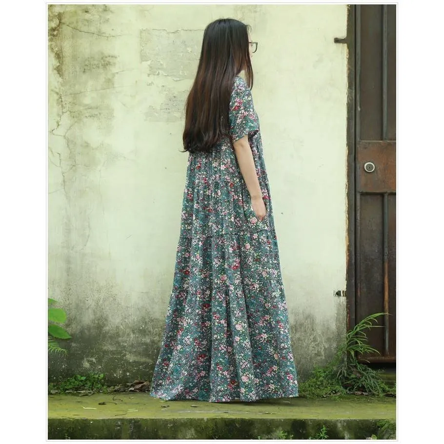 Floral Bohemian Hippie Dress