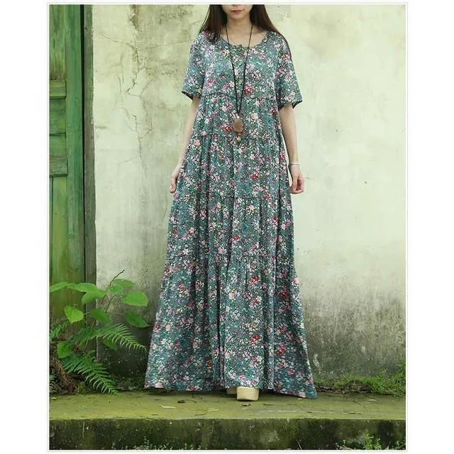 Floral Bohemian Hippie Dress