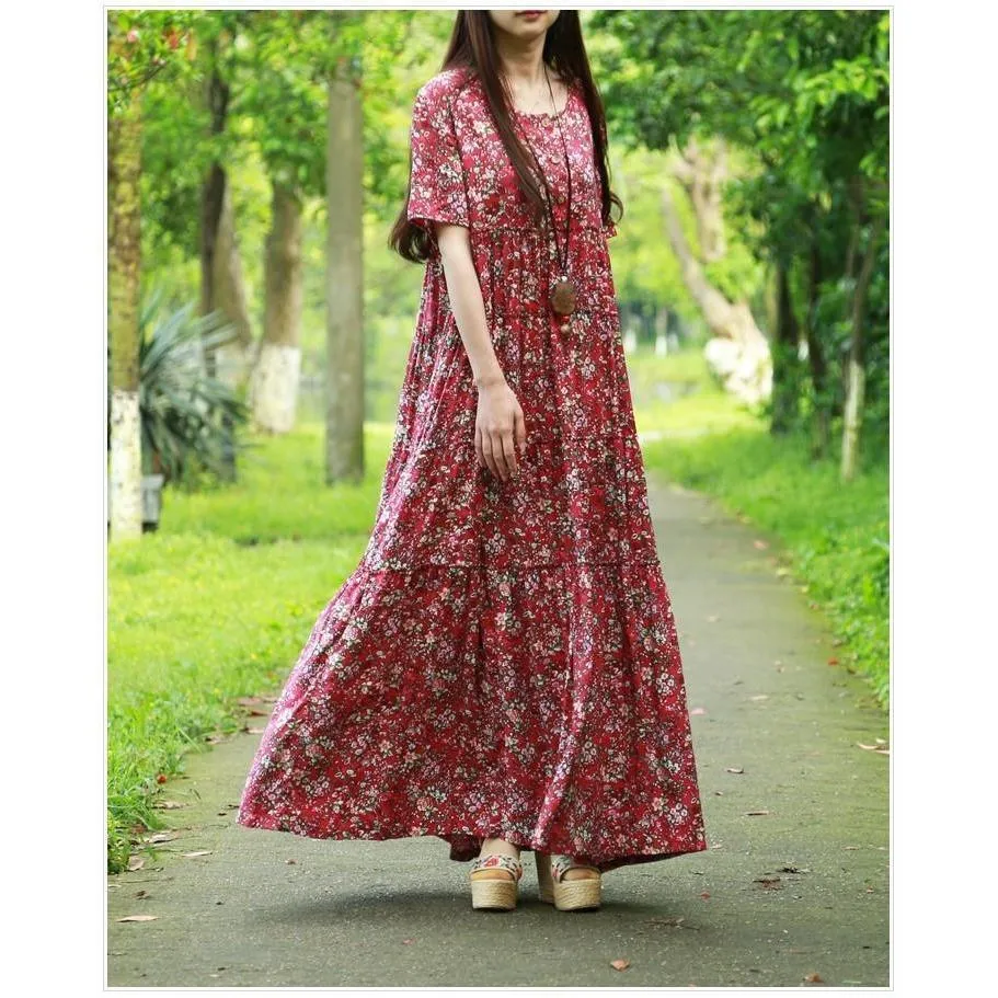 Floral Bohemian Hippie Dress
