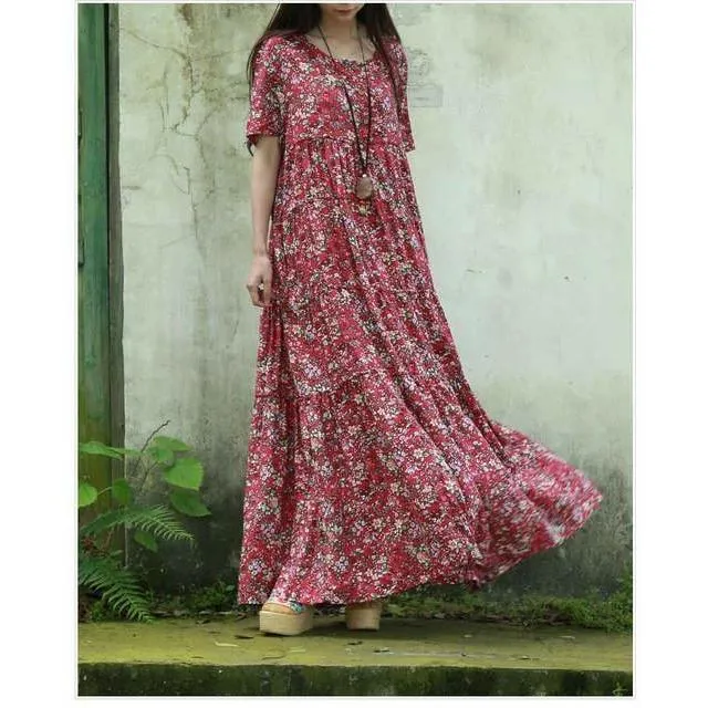 Floral Bohemian Hippie Dress