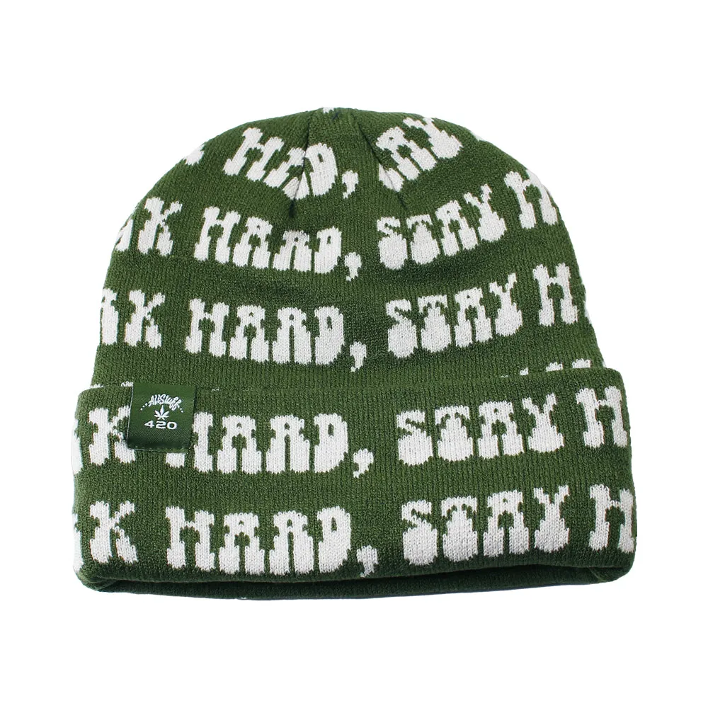 Hemp Leaf Knit Pocket Beanie - Choose Your Style - 1 Per Pack
