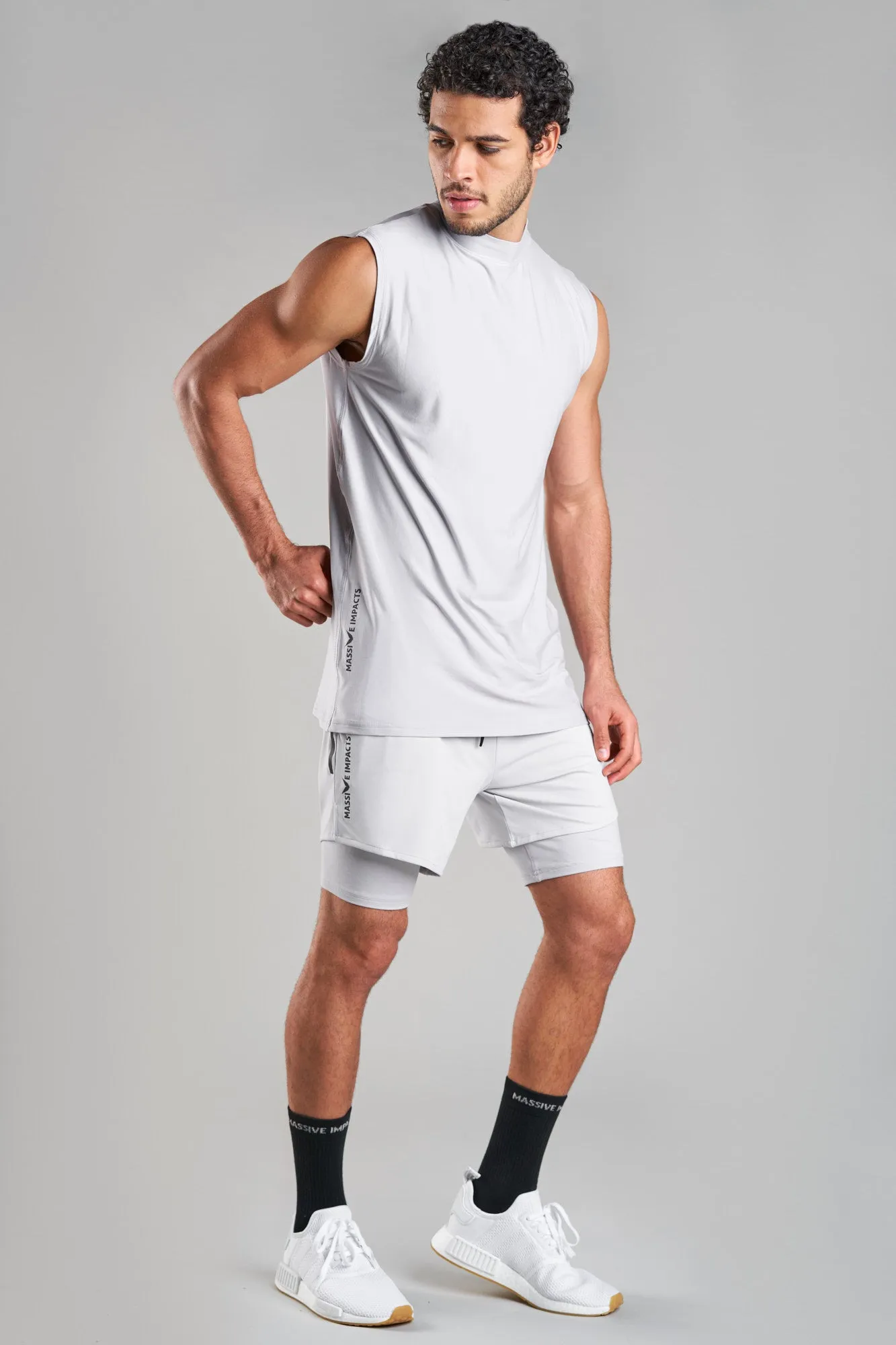 J011MI Recycled Nylon 2in1 Sporty Shorts