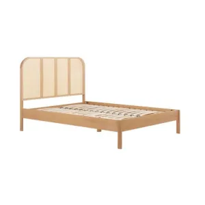 King Size Rattan Bed - Margot Oak Wood Bed Frame