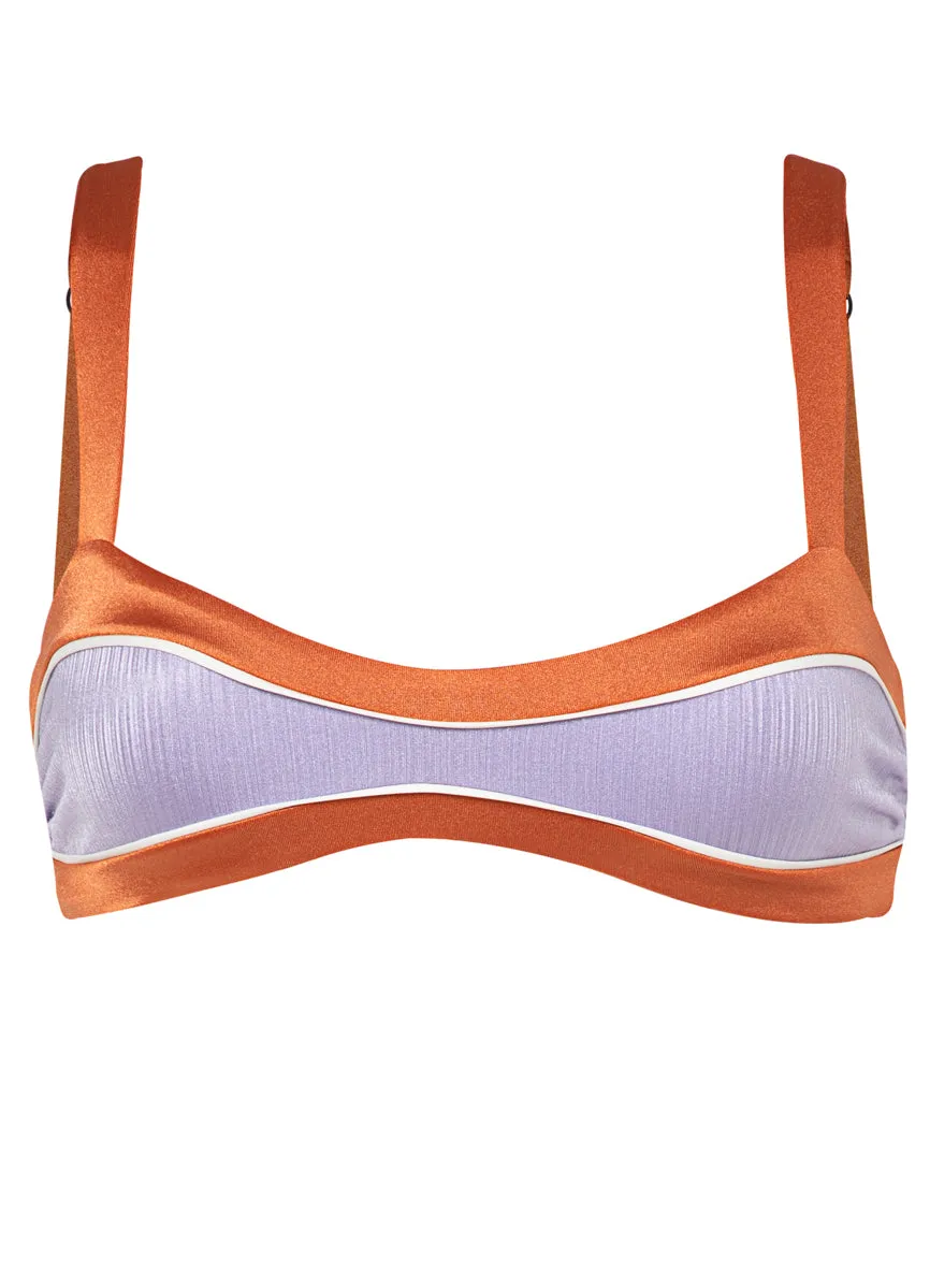 Maaji Satin Umber Headhunter Sporty Bralette Bikini Top
