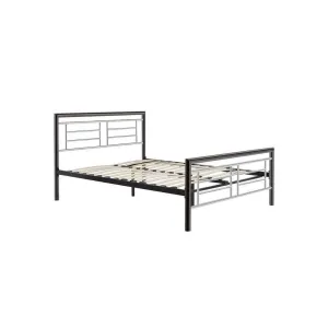 Montana Double Bed- Silver Steel Bed Frame