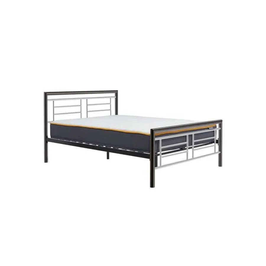 Montana Double Bed- Silver Steel Bed Frame