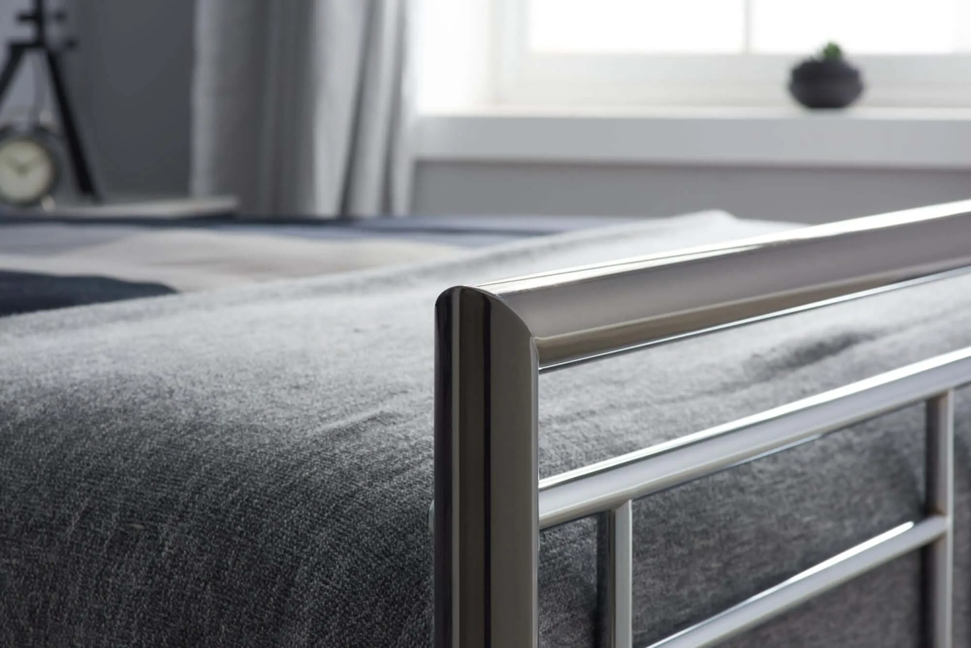 Montana Double Bed- Silver Steel Bed Frame