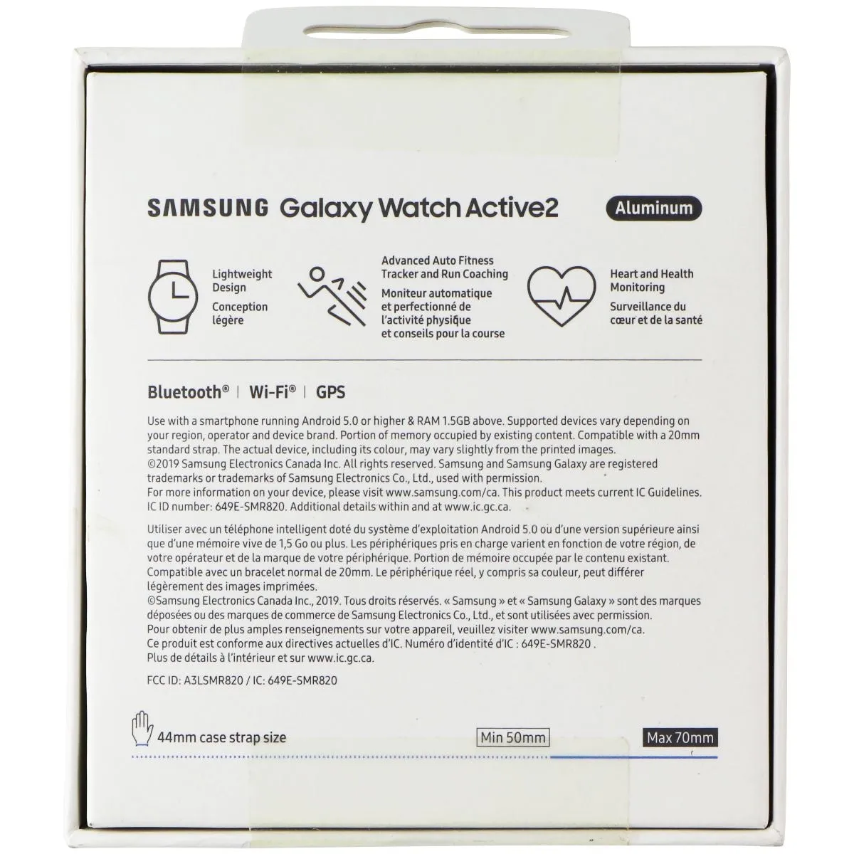 Samsung Galaxy Watch Active2 - International Version (R820 - 44mm, Aqua Black)