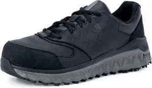 Shoes for Crews Bridgetown, Men's Aluminum Toe (at) Slip Resistant Work Shoes, Water Resistant Sneakers, Black