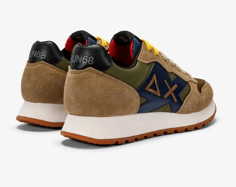 SNEAKERS JAKI BICOLOR MILITARE/BEIGE