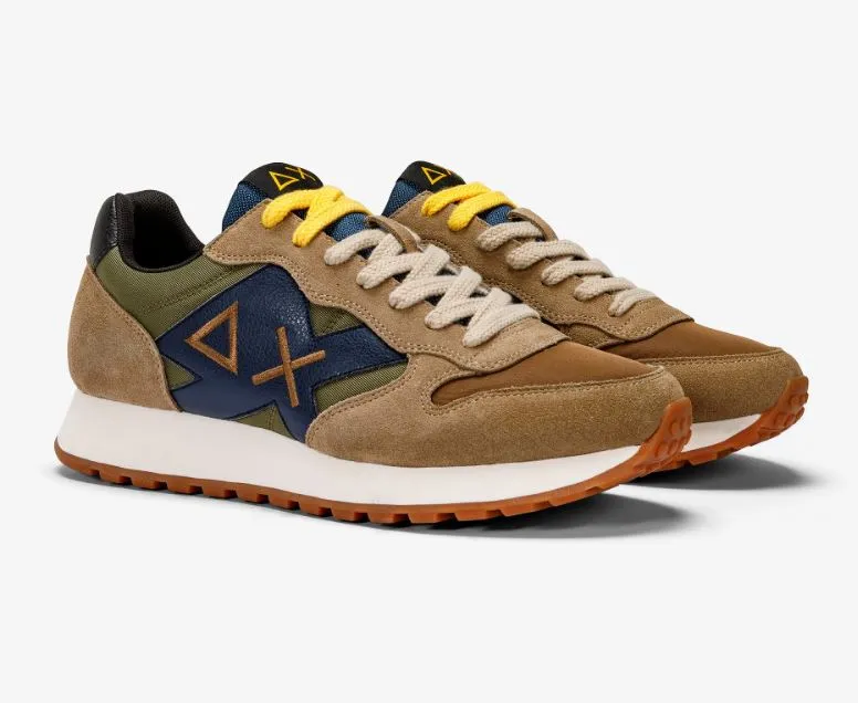 SNEAKERS JAKI BICOLOR MILITARE/BEIGE
