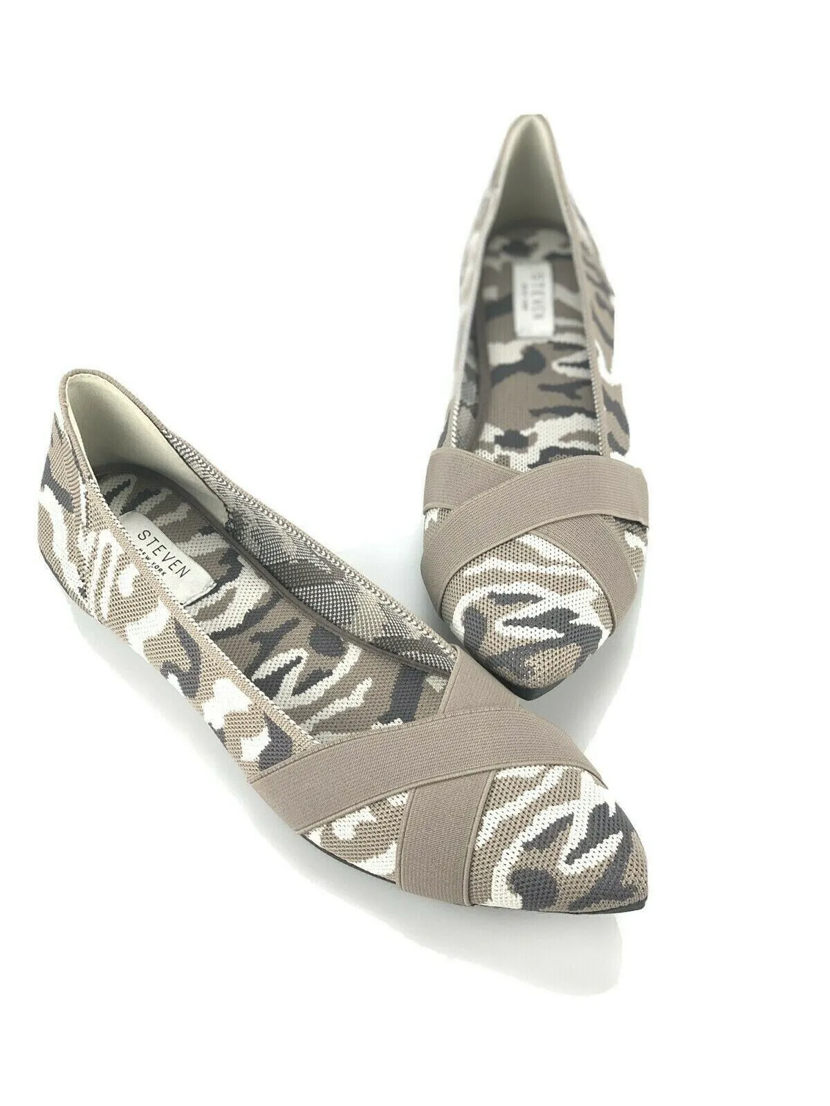 Steven By Steve Madden Roamy Camouflage Camo Pointy Toe Knit Flats Shoes