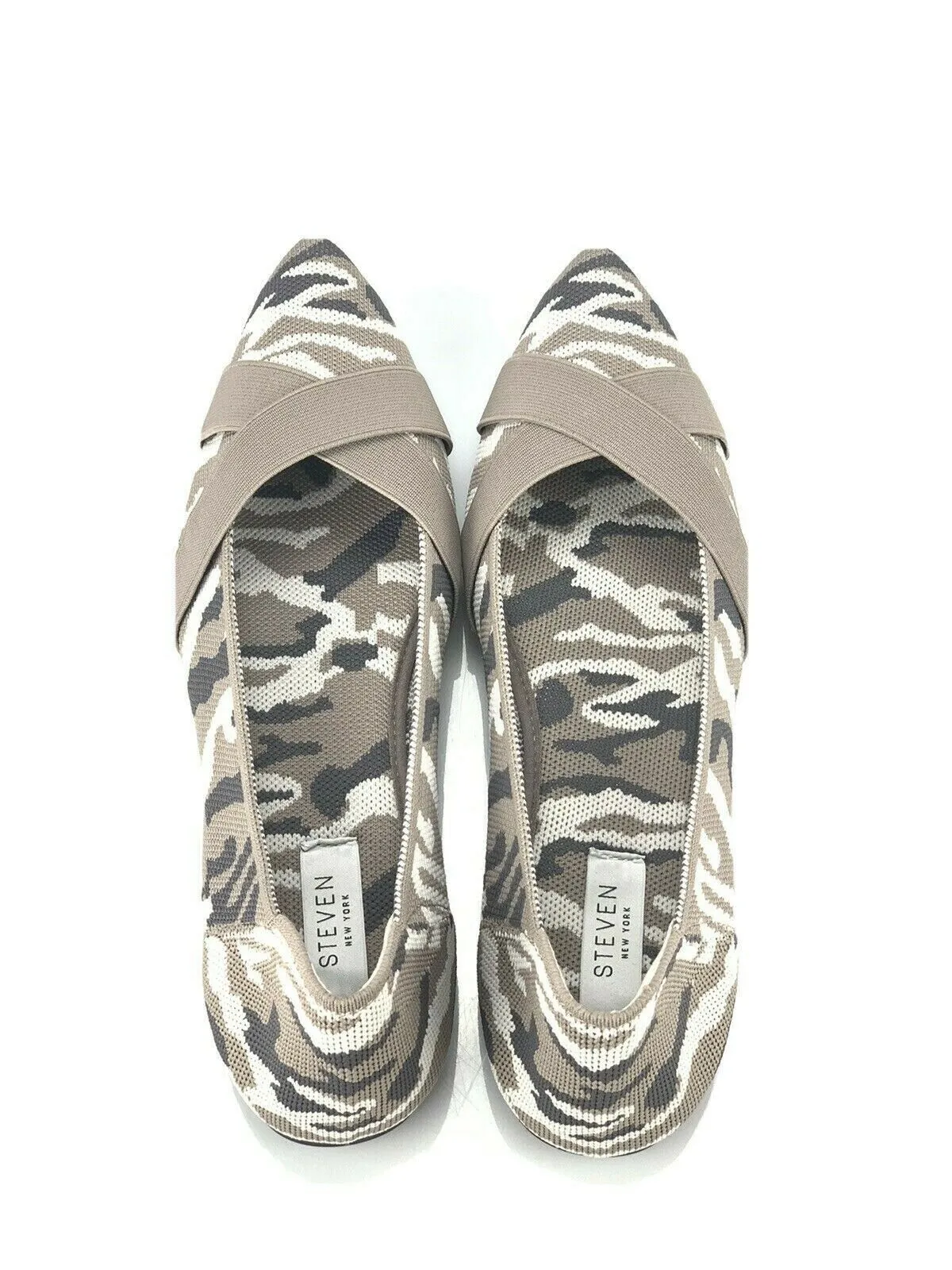 Steven By Steve Madden Roamy Camouflage Camo Pointy Toe Knit Flats Shoes