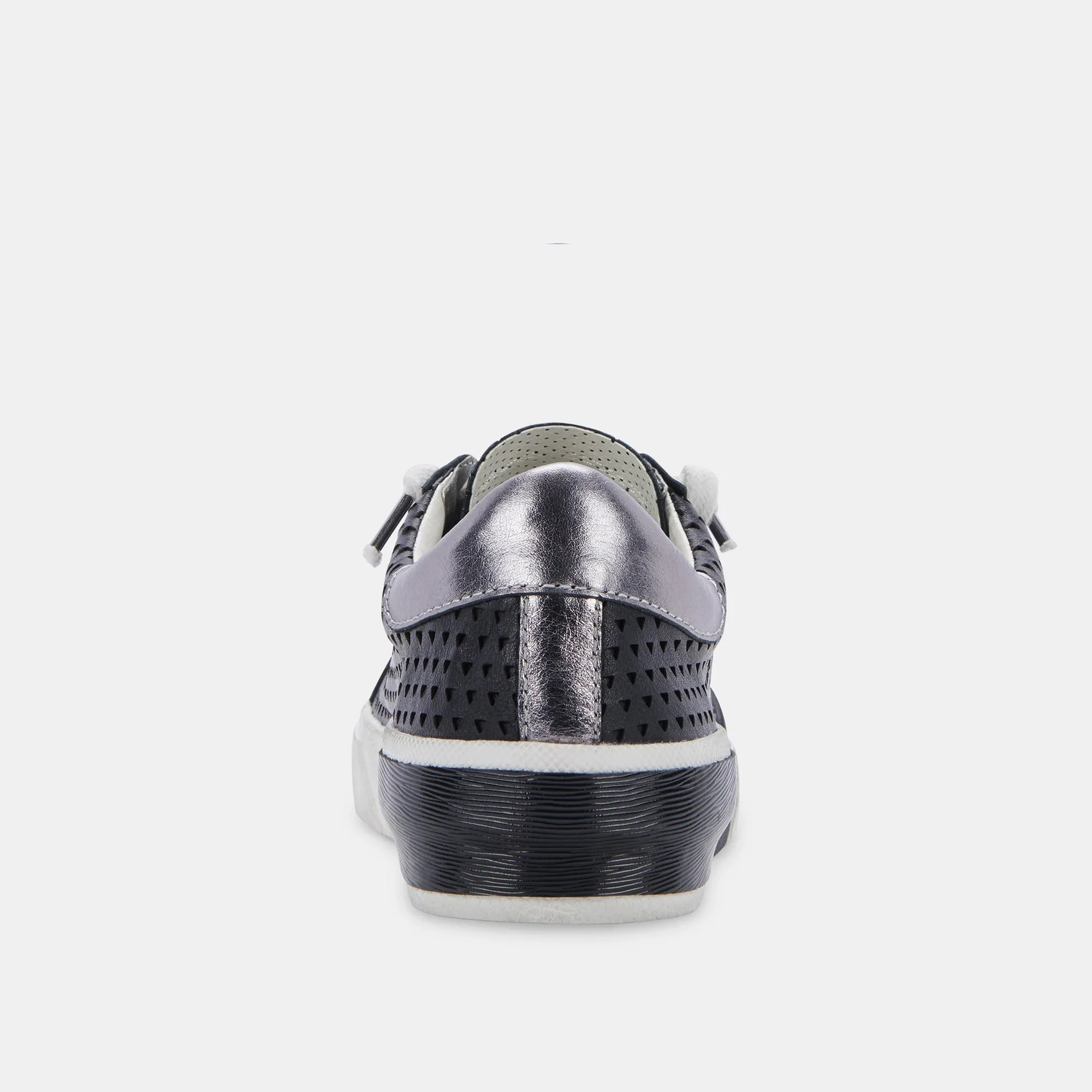 ZINA PERFORATED SNEAKERS BLACK PERFORATED LEATHER - re:vita